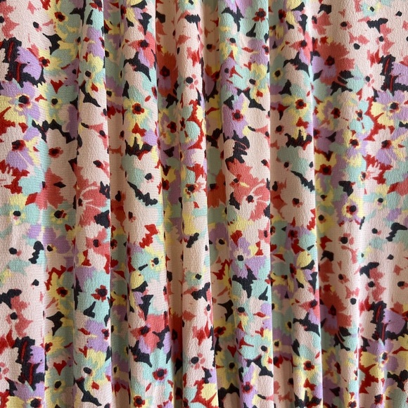 Rebecca Taylor Margo Silk Wrap Dress floral cap sleeves 100% silk dress 0 - Picture 10 of 10